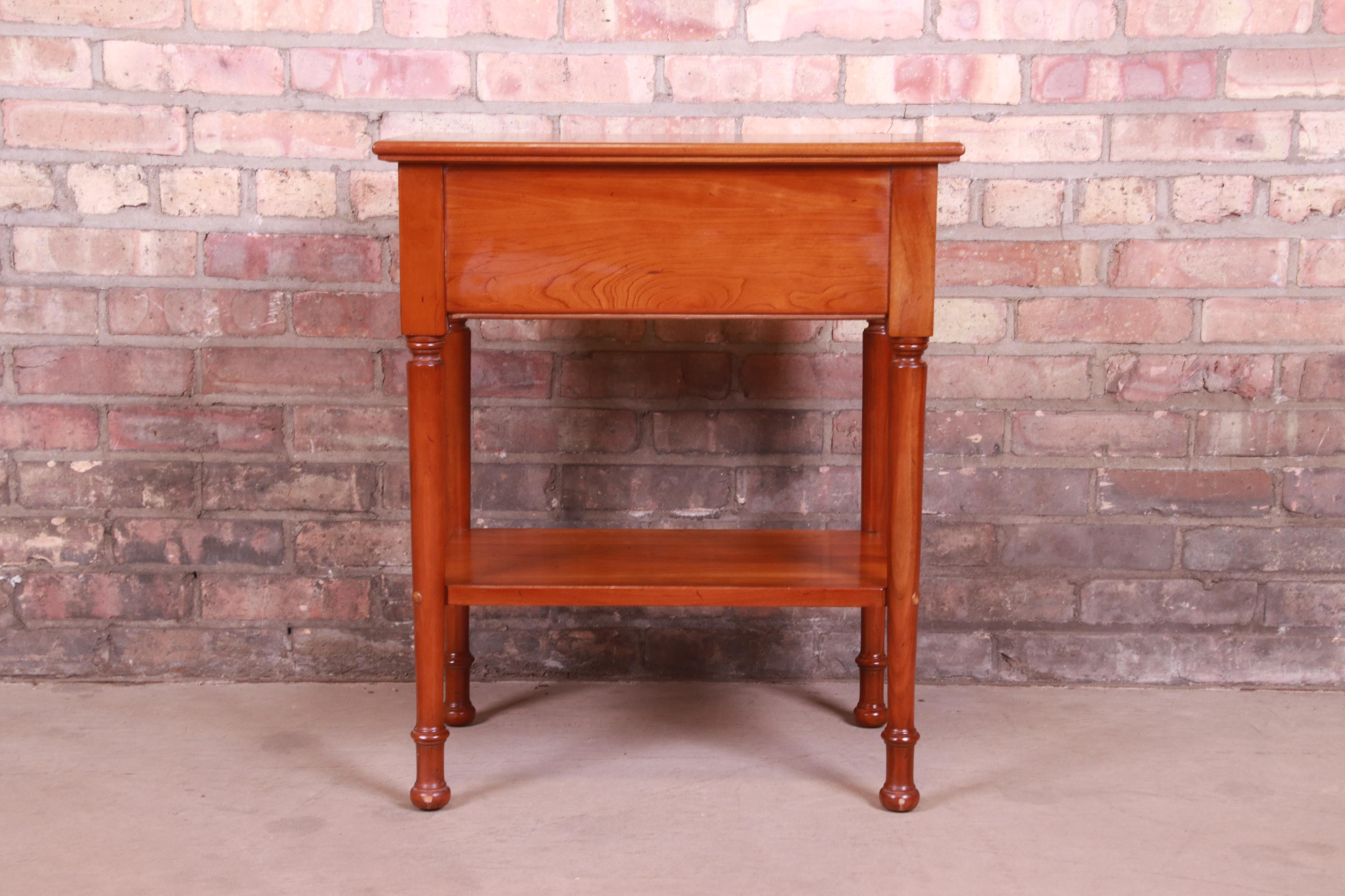 Stickley American Colonial Solid Cherry Wood Nightstand or Occasional Side Table 5