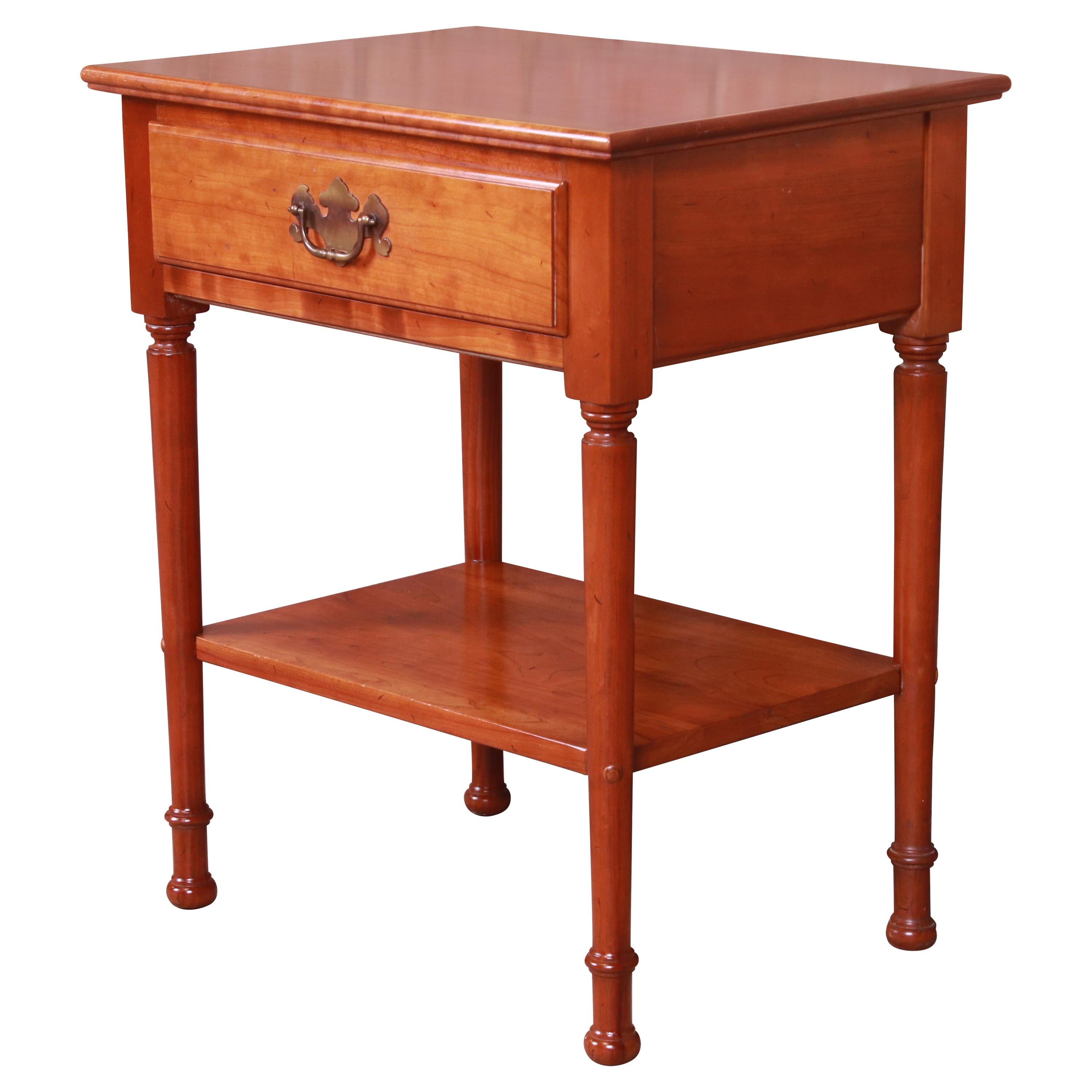 Stickley American Colonial Solid Cherry Wood Nightstand or Occasional Side Table