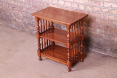 Stickley American Colonial Solid Maple Three-Tier Occasional Side Table