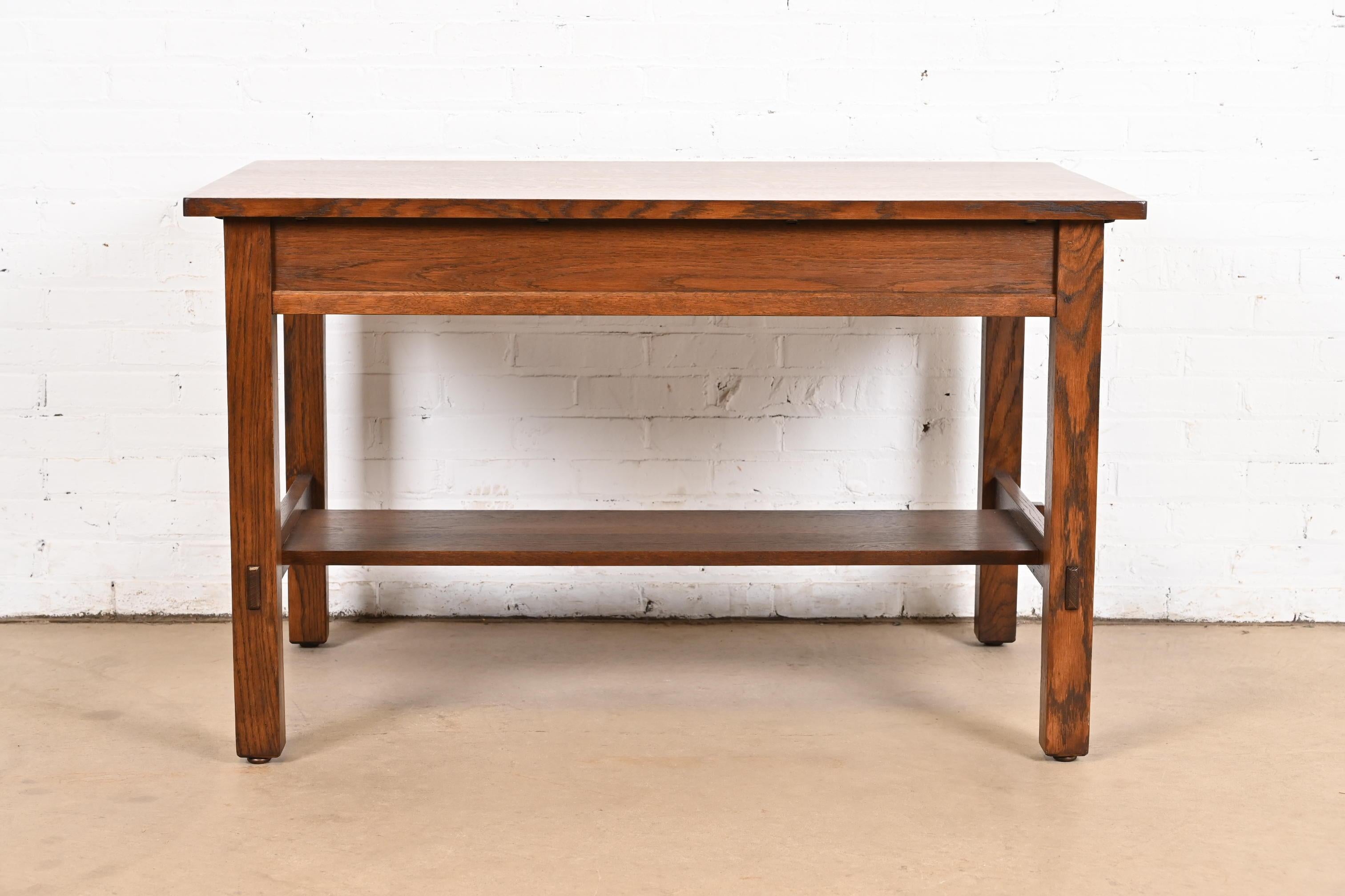 Escritorio o Mesa de Biblioteca Stickley Antique Mission Oak Arts & Crafts en venta 5