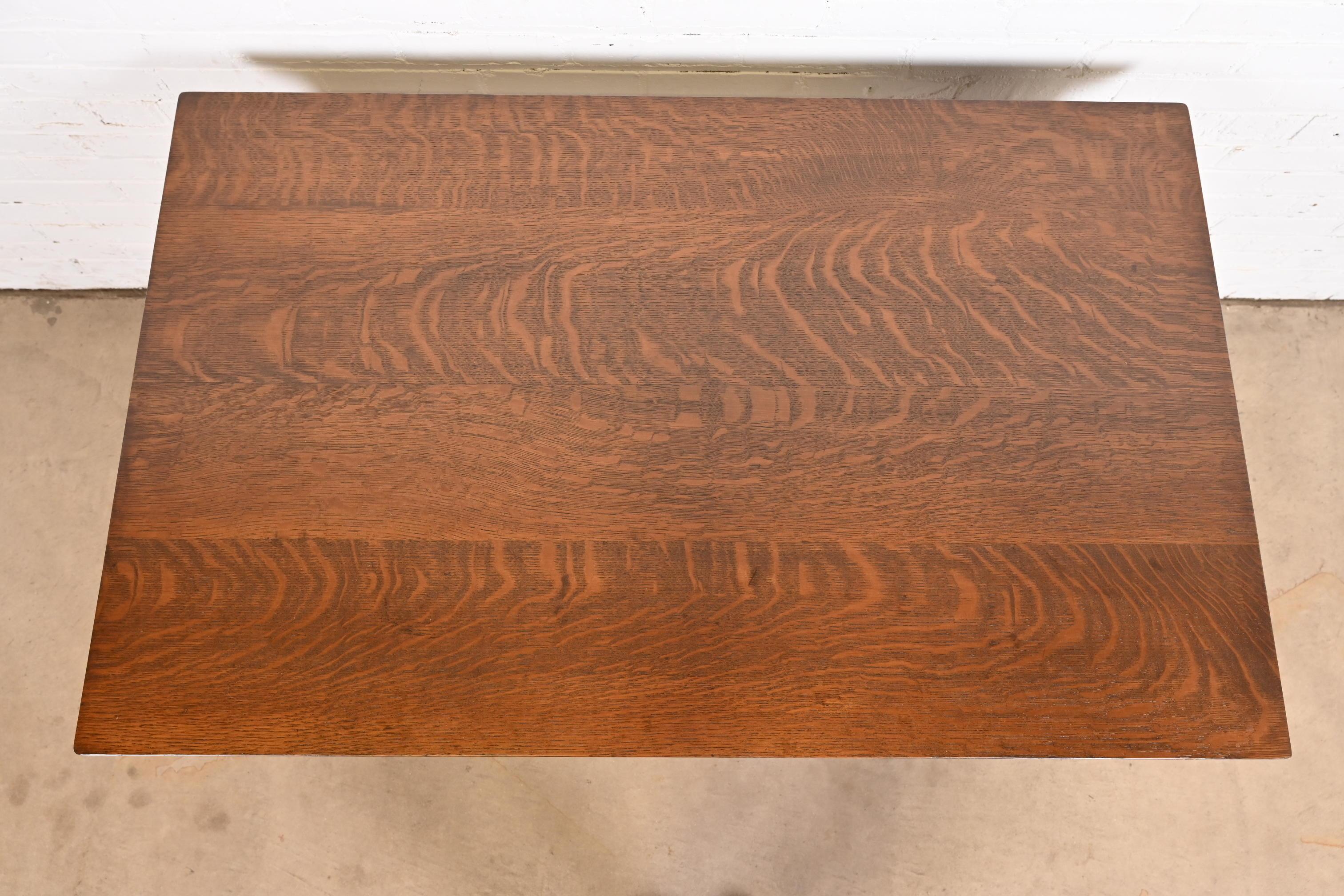 Escritorio o Mesa de Biblioteca Stickley Antique Mission Oak Arts & Crafts en venta 2