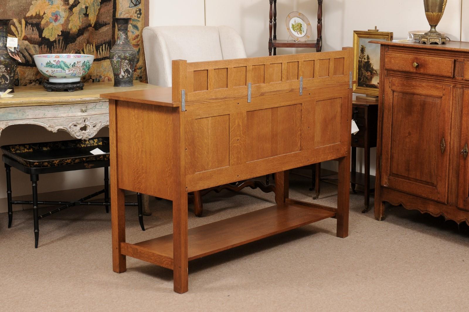 American Stickley Arts and Crafts Oak Serving Table / Sideboard