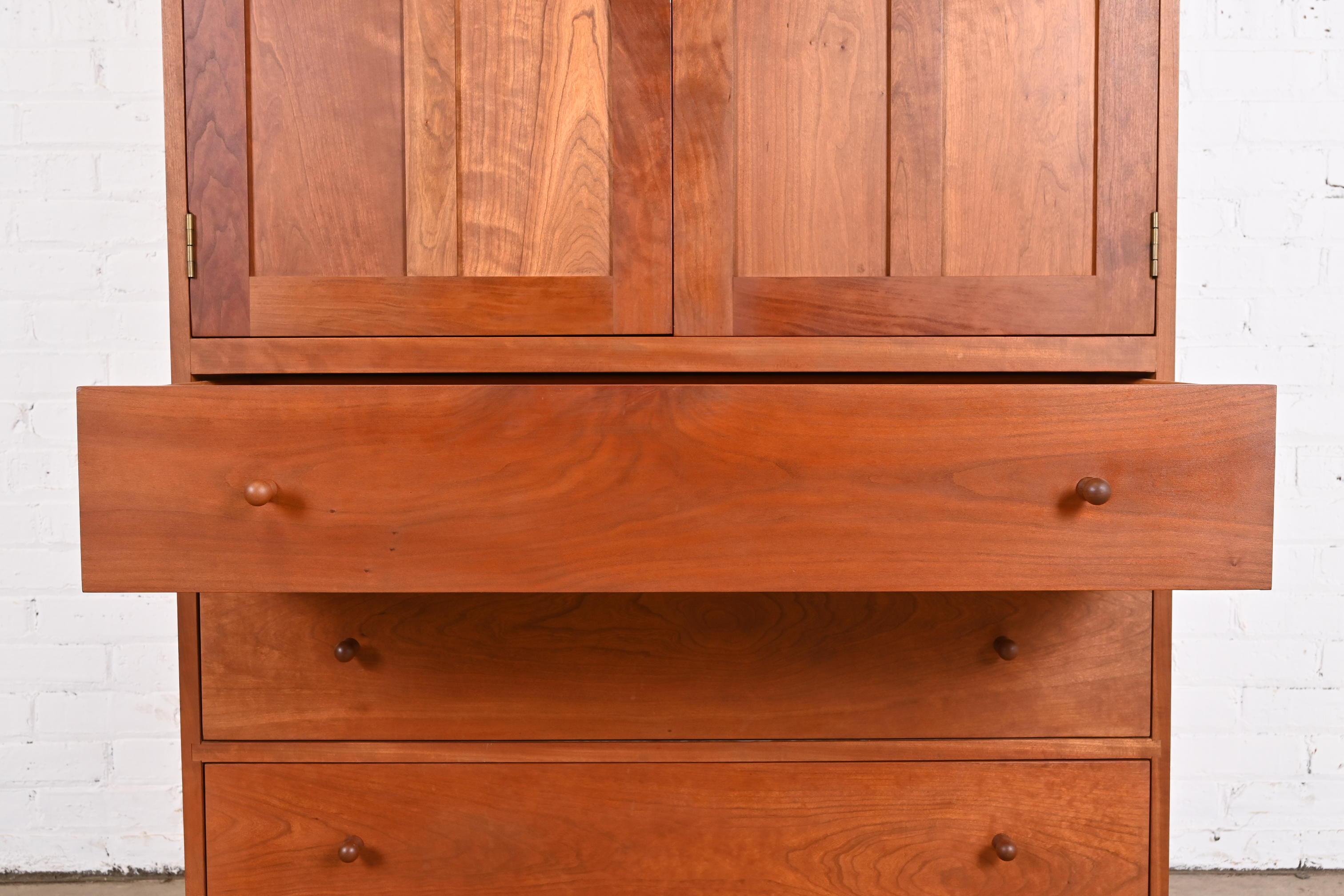 Stickley Arts & Crafts Cherry Wood Armoire Dresser 6