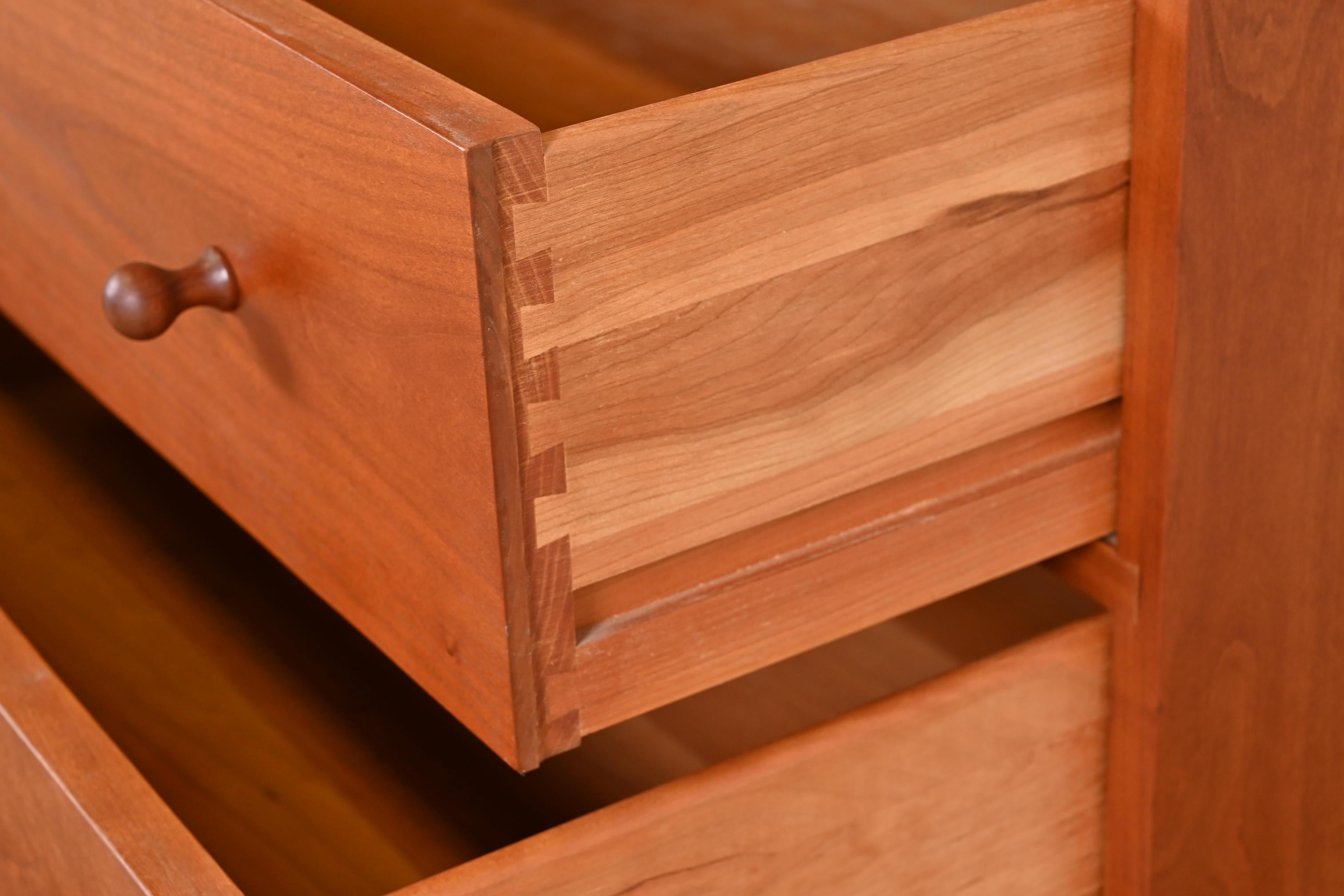 Stickley Arts & Crafts Cherry Wood Armoire Dresser 8