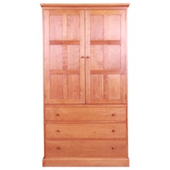 Used Stickley Arts & Crafts Cherry Wood Armoire Dresser