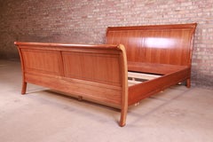 Stickley Arts & Crafts Cherry Wood King Size Sleigh Bed