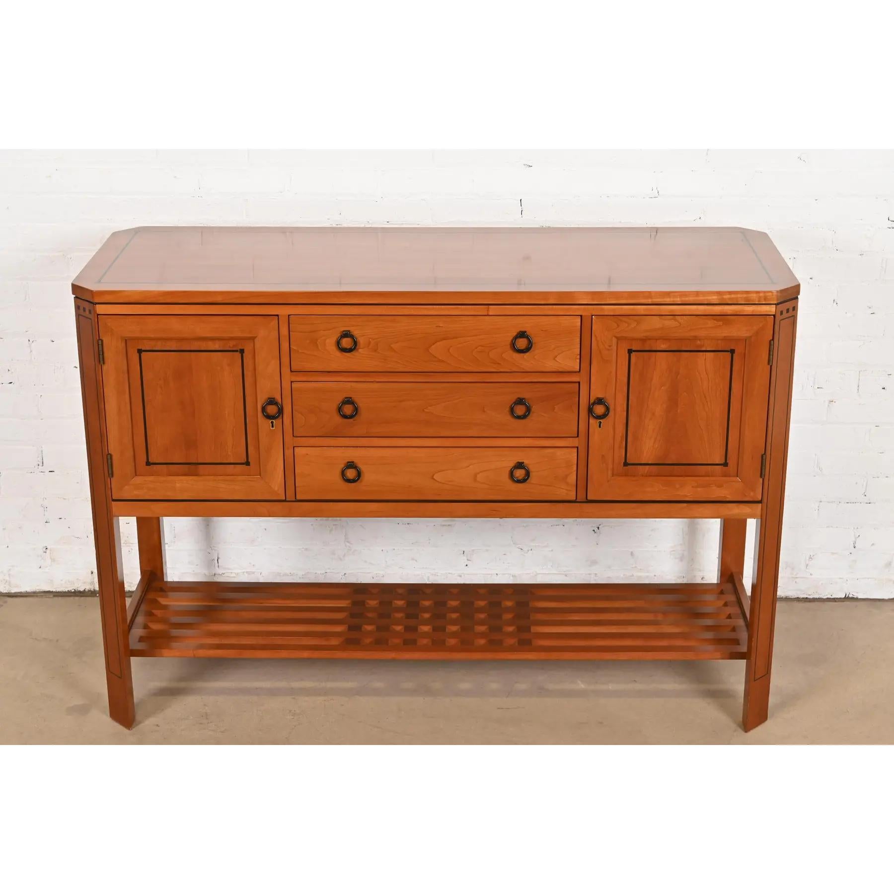 Mission Credenza o mobile bar in legno di ciliegio Stickley Arts & Crafts in vendita