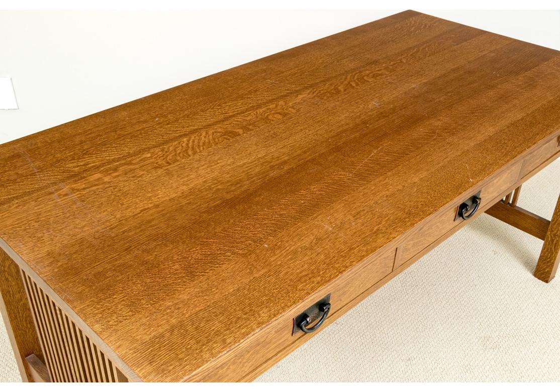 Stickley Arts & Crafts Mission Collection Oak Spindle Desk With Hutch 8