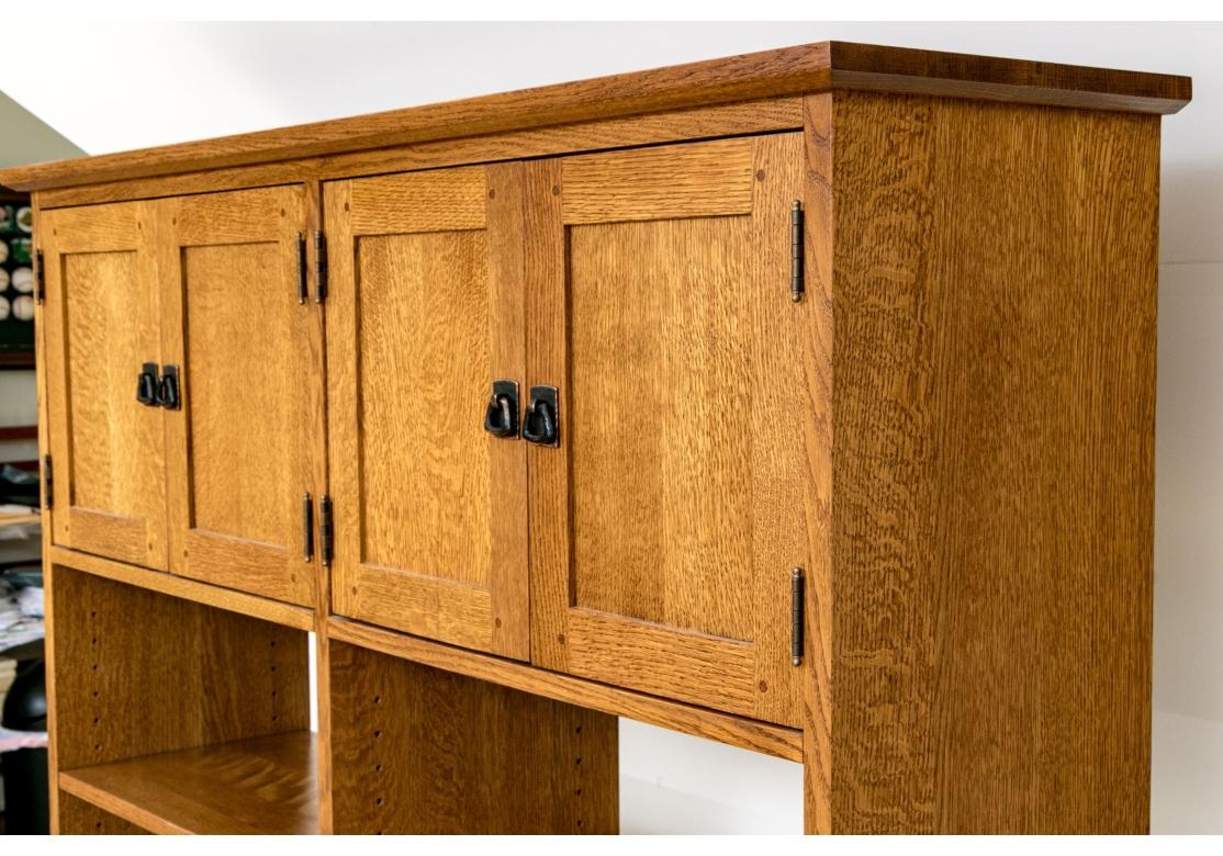 Stickley Arts & Crafts Mission Collection Oak Spindle Desk With Hutch 12