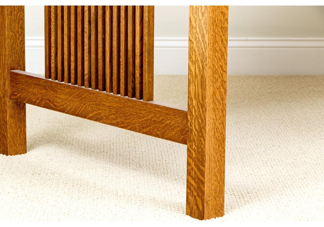 Stickley Arts & Crafts Mission Collection Oak Spindle Desk With Hutch 2