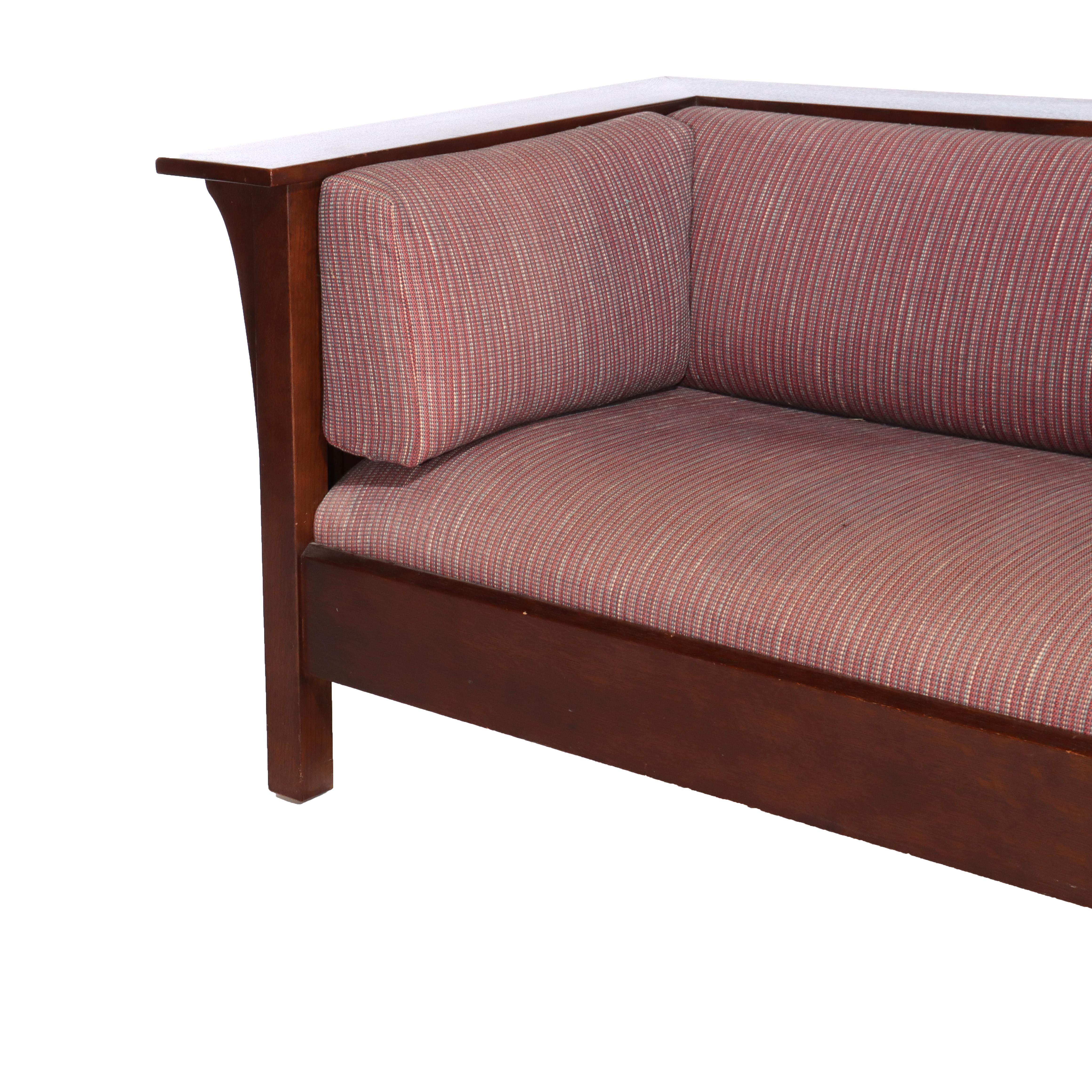 Chêne Stickley Arts & Crafts Mission Oak Sofa 20thC en vente