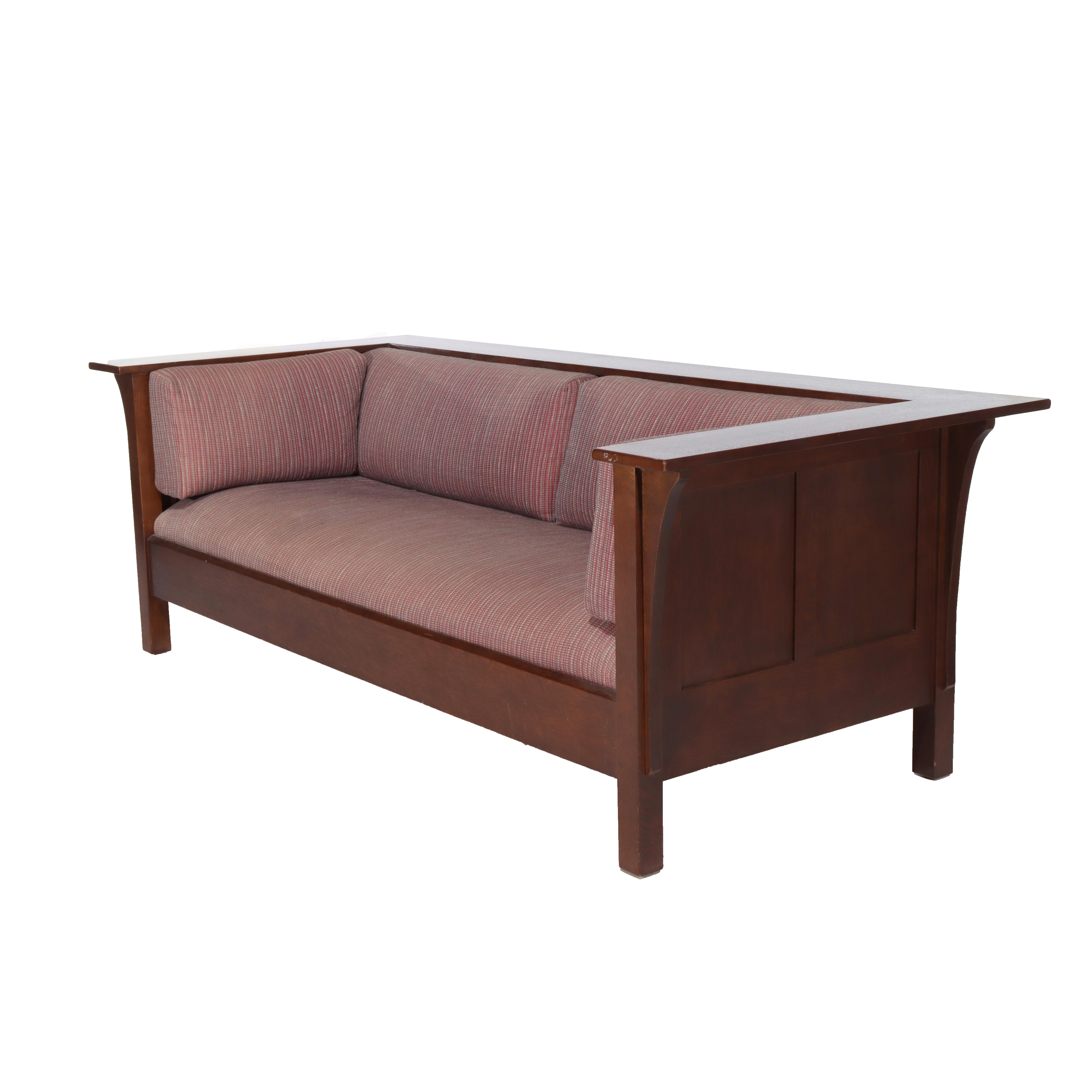 Stickley Arts & Crafts Mission Oak Sofa 20thC en vente 1