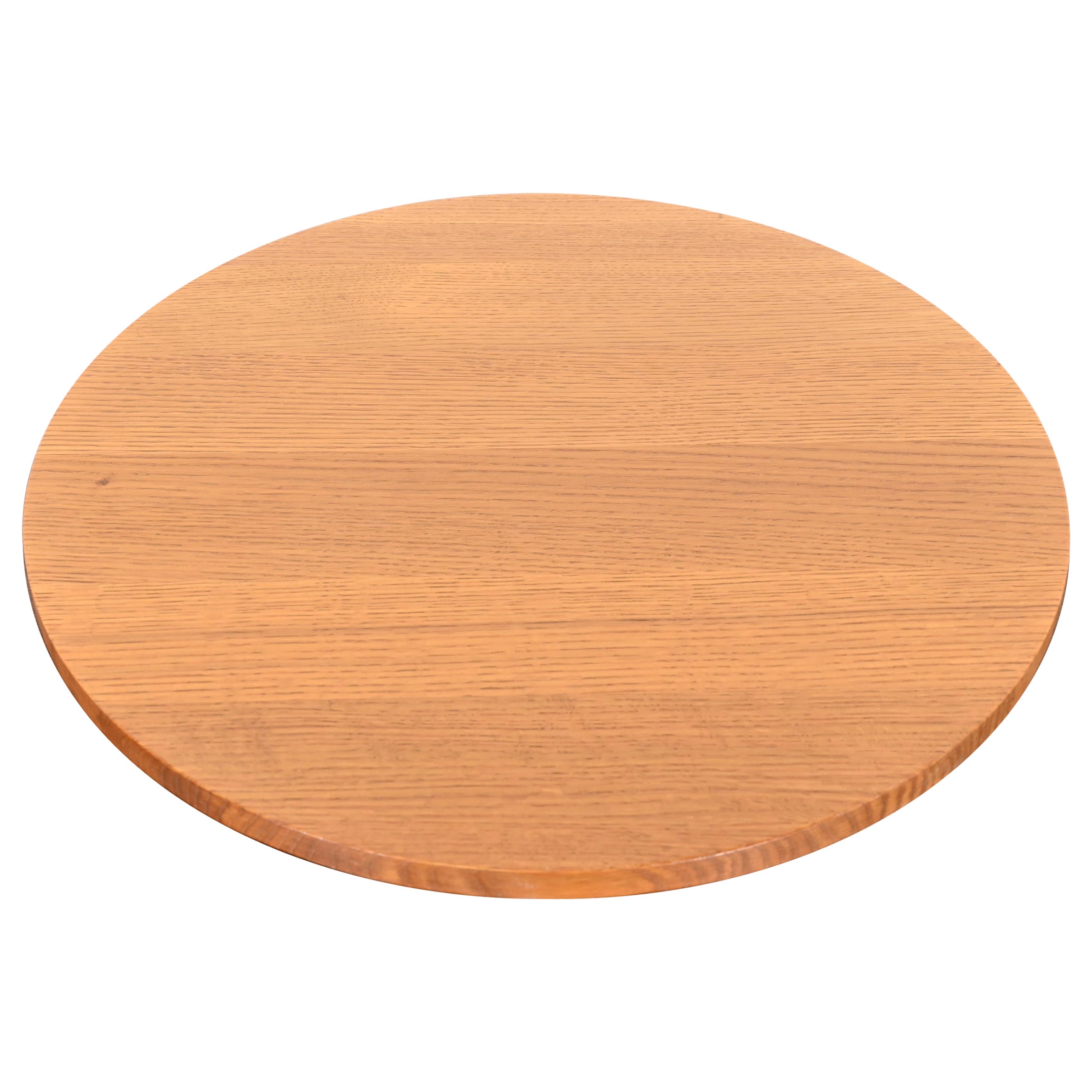 Stickley Arts & Crafts Oak Round Rotating Lazy Susan Serviertablett