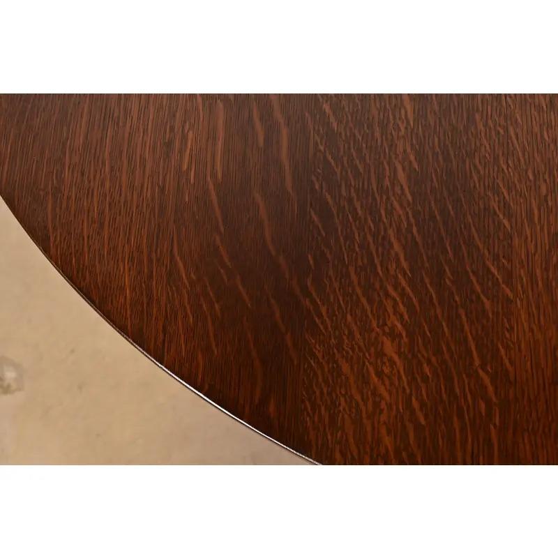 Table de salle à manger à rallonge ancienne de style Arts & Crafts de Stickley Brothers, nouvellement repeinte en vente 4