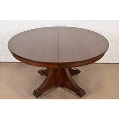 Stickley Brothers Antique Arts & Crafts Extension Dining Table, Newly Refinished