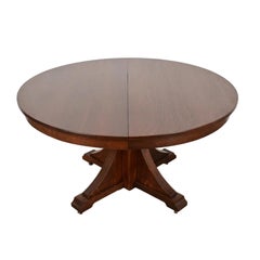 Stickley Brothers Antique Arts & Crafts Extension Dining Table, Newly Refinished