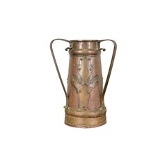 Stickley Brothers Antique Arts & Crafts Large Copper and Brass Vase