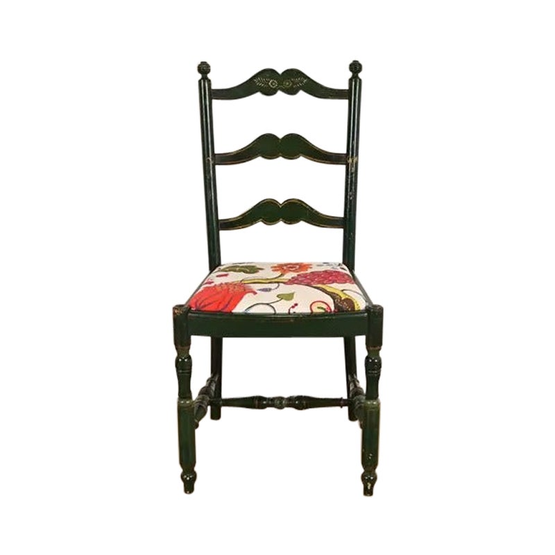 Stickley Brothers Antiker frühamerikanischer grün lackierter Beistellstuhl, CIRCA 1920er Jahre im Angebot