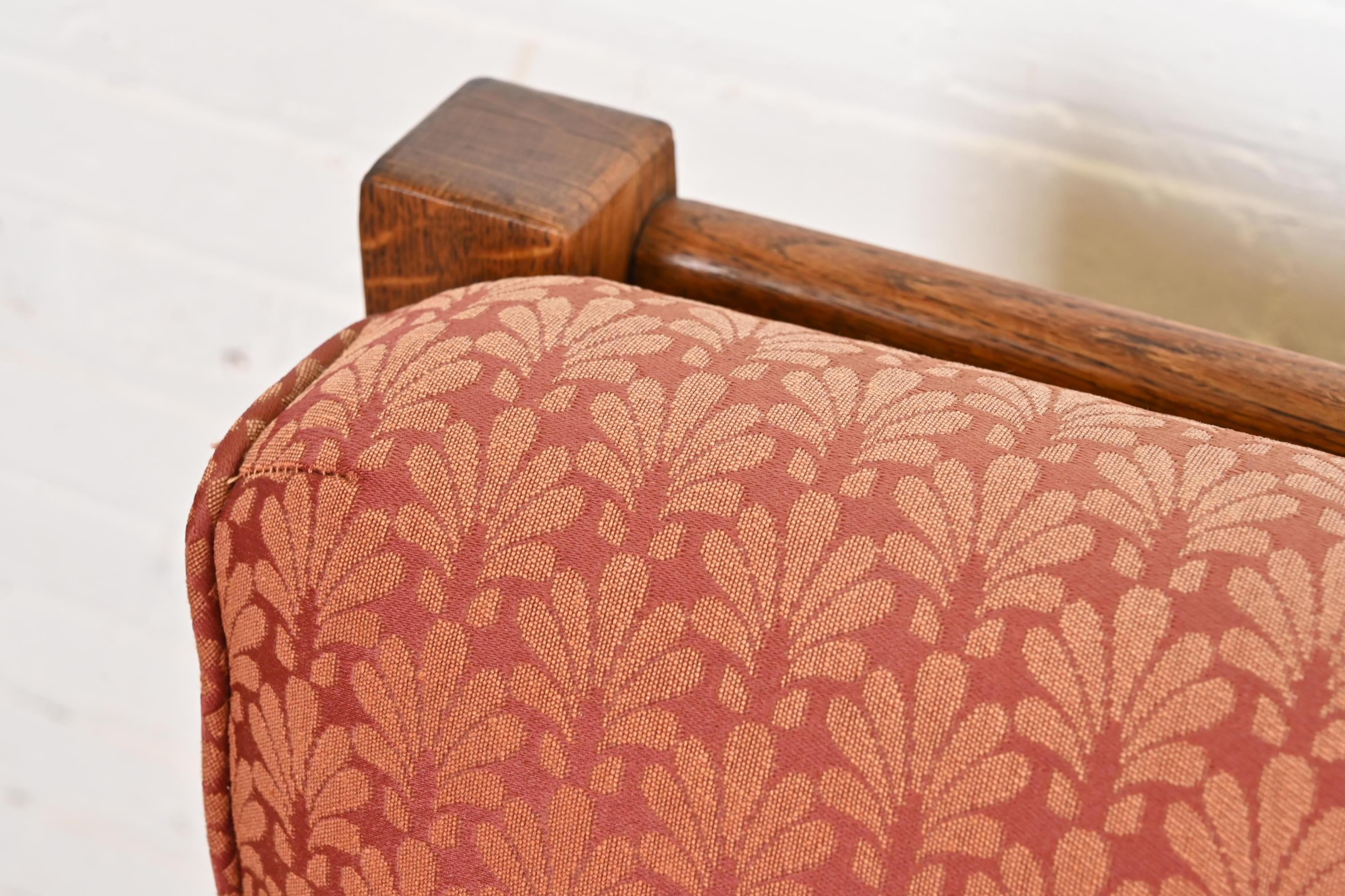 Tissu d'ameublement Canapé Mission Arts and Crafts de Stickley Brothers, vers 1900 en vente