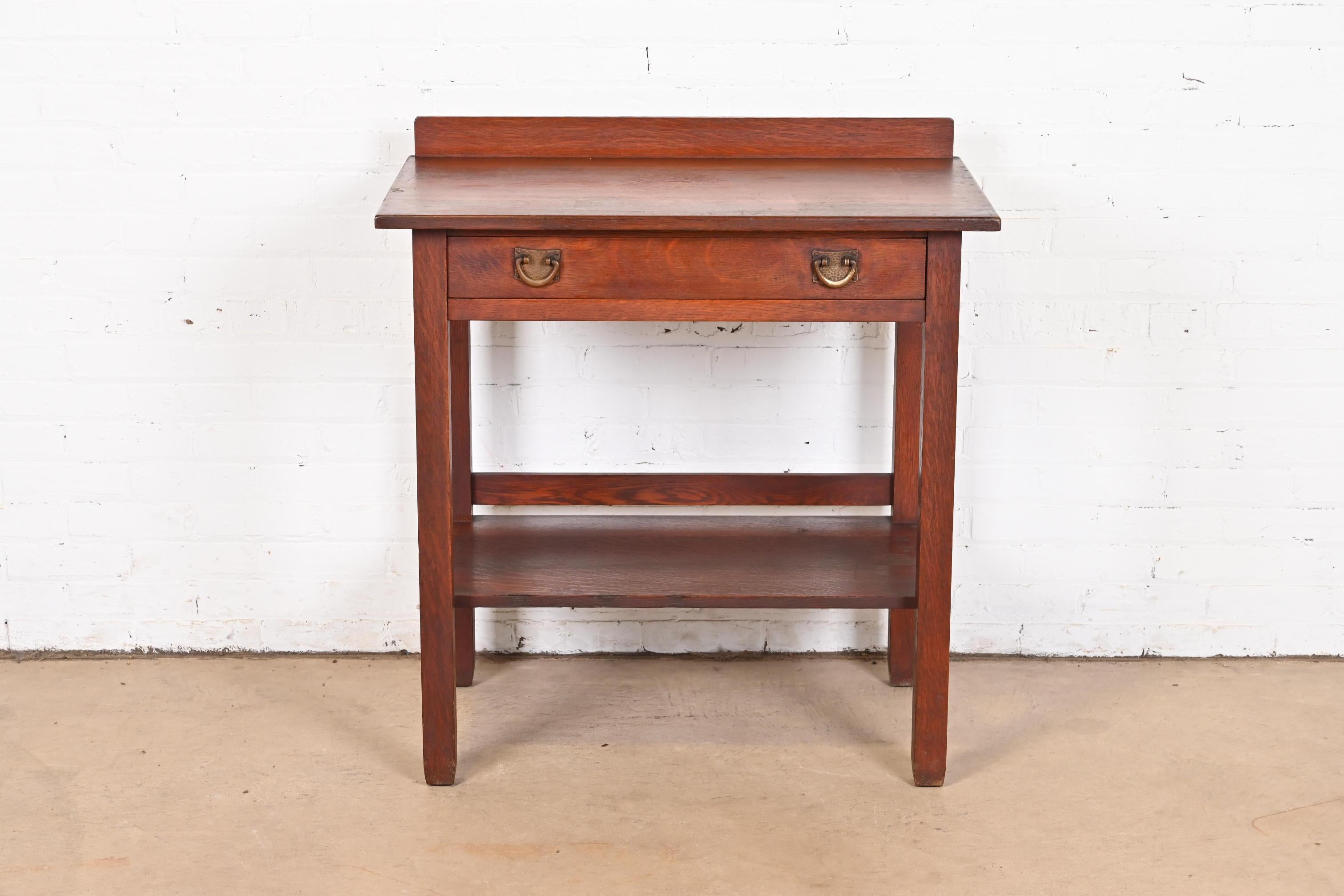 Arts and Crafts Stickley Brothers Antique Mission Oak Arts & Crafts Buffet Server, Circa 1900