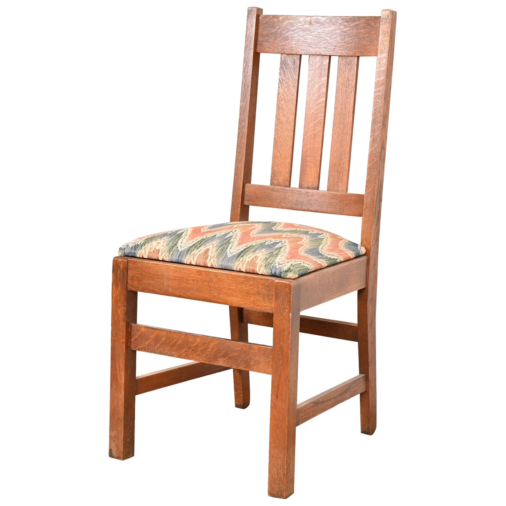 Stickley Brothers Antique Mission Oak Arts 
Crafts Desk Chair or Side Chair