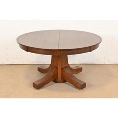 Stickley Brothers Antique Mission Oak Arts & Crafts Dining Table, Refinished