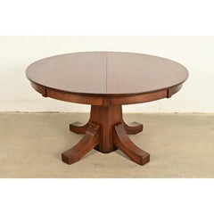 Stickley Brothers Antique Mission Oak Arts & Crafts Dining Table, Refinished