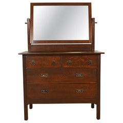 Stickley Brothers Antique Mission Oak Arts & Crafts Dresser, Circa 1910
