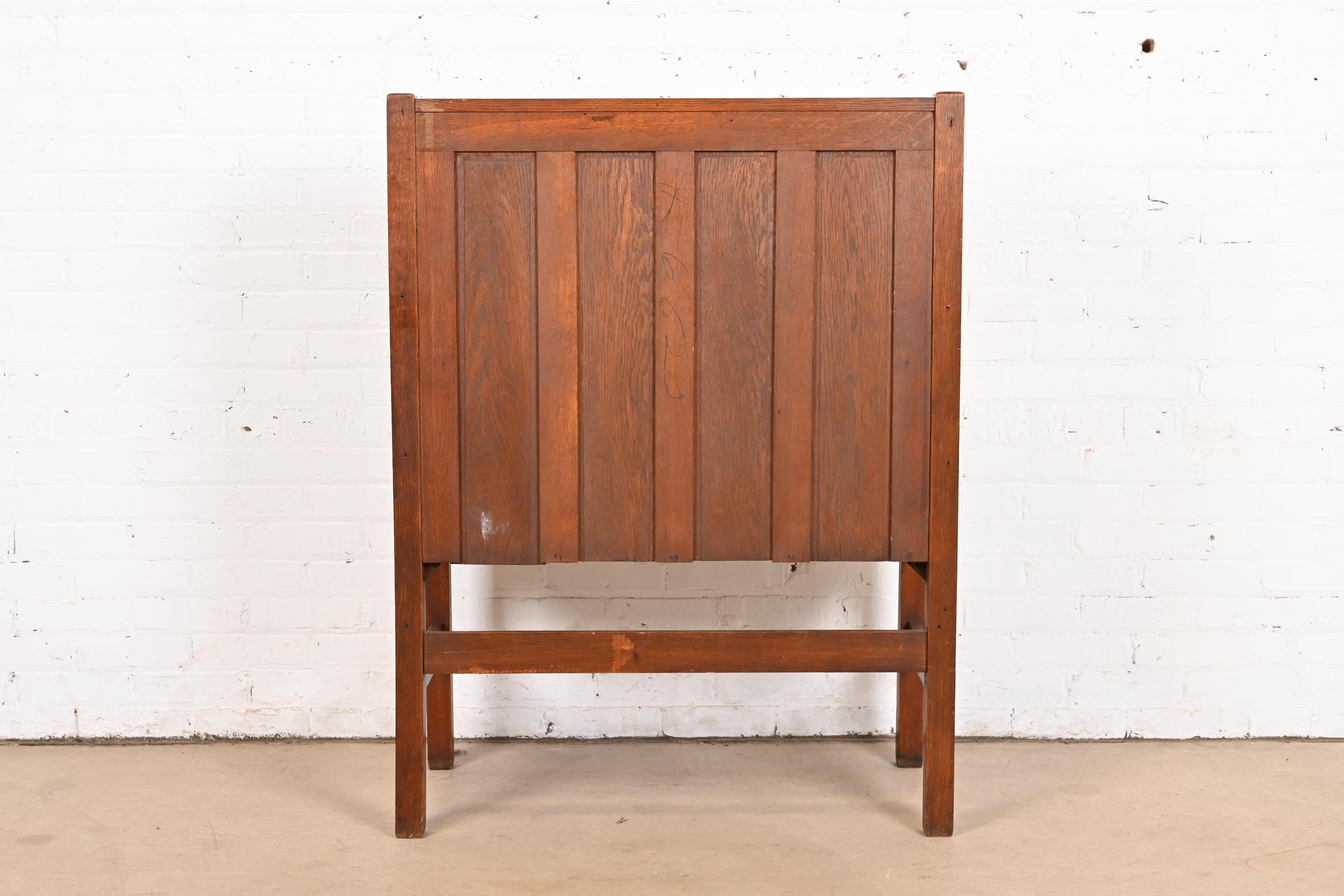 Stickley Brothers Escritorio antiguo Mission Oak Arts & Crafts con frente abatible en venta 4