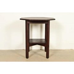 Stickley Brothers Antique Mission Oak Arts & Crafts Lamp Table, Newly Refinished