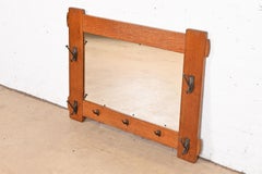 Stickley Brothers Antique Mission Oak Arts & Crafts Large Hall Mirror