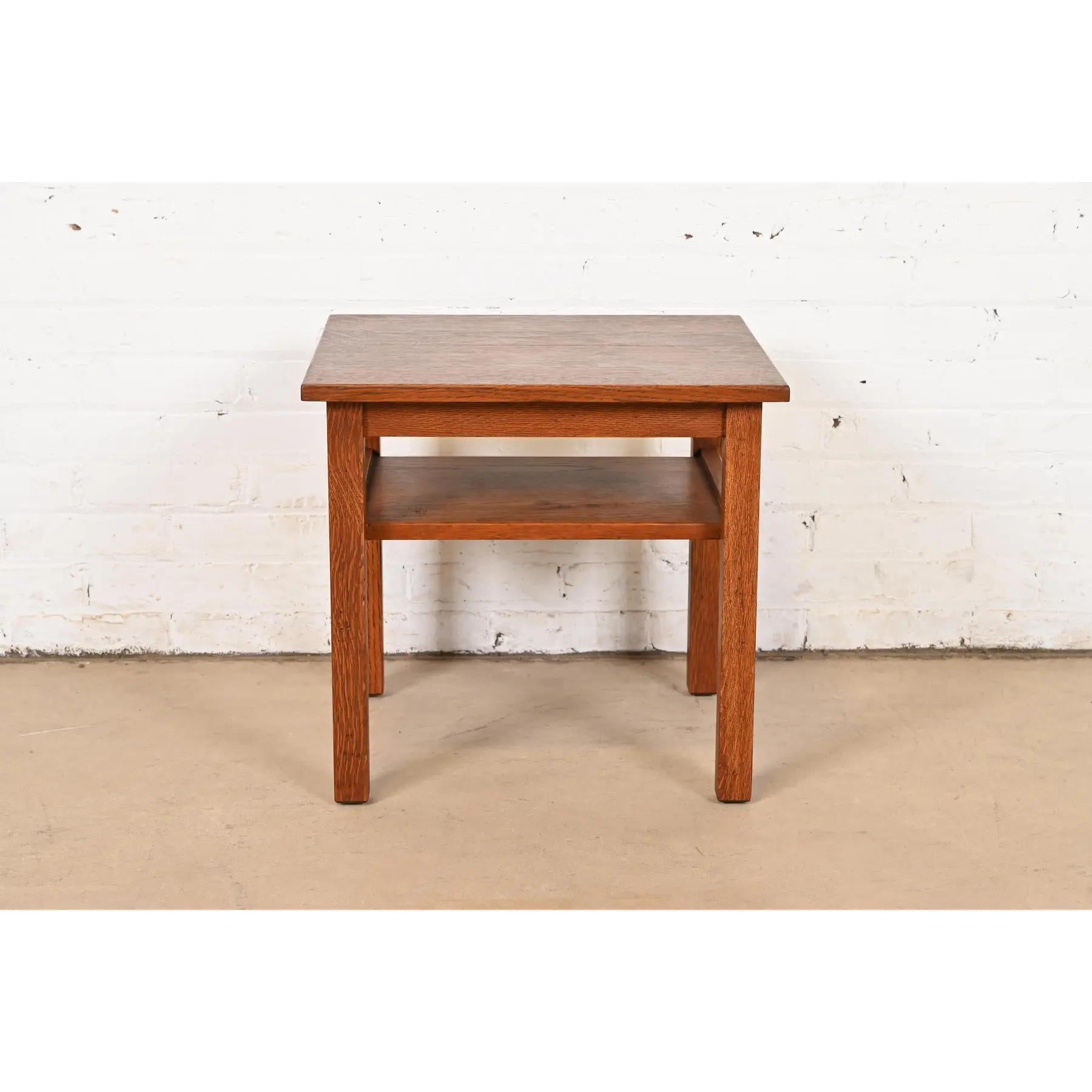 Americano Stickley Brothers Tavolino Occasionale Mission Arts & Crafts in Oak, 1900 in vendita