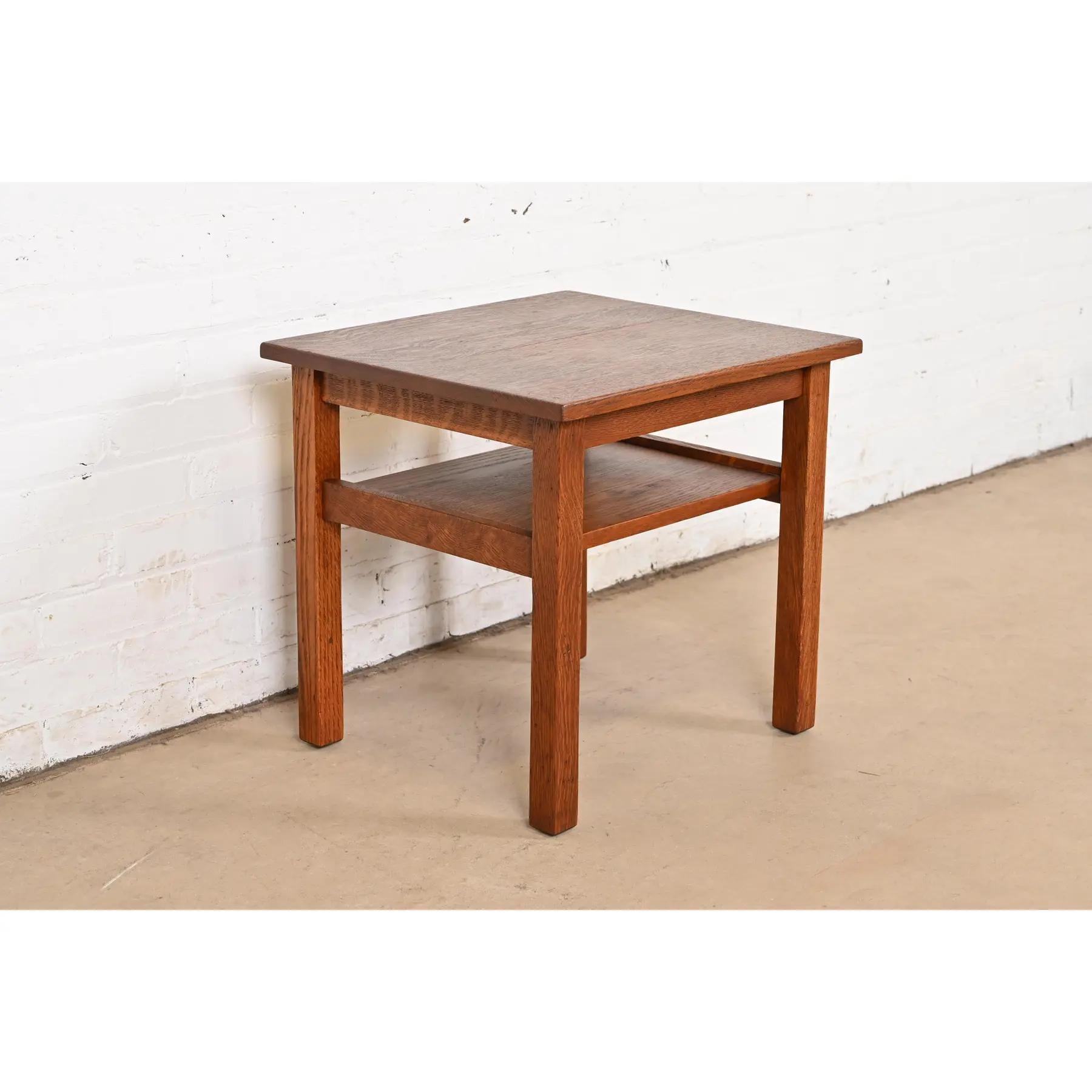 Inizio XX secolo Stickley Brothers Tavolino Occasionale Mission Arts & Crafts in Oak, 1900 in vendita