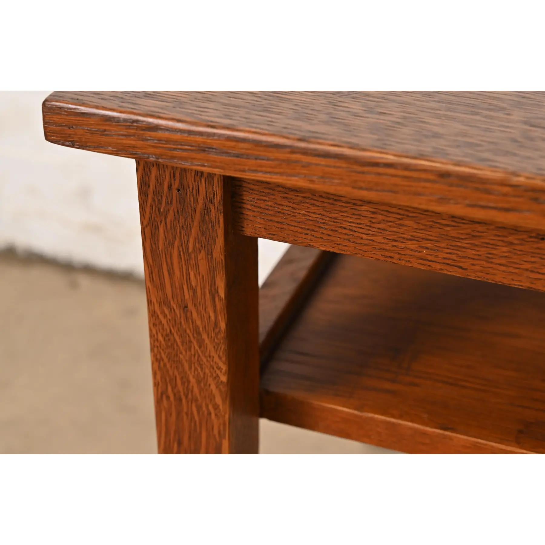 Quercia Stickley Brothers Tavolino Occasionale Mission Arts & Crafts in Oak, 1900 in vendita