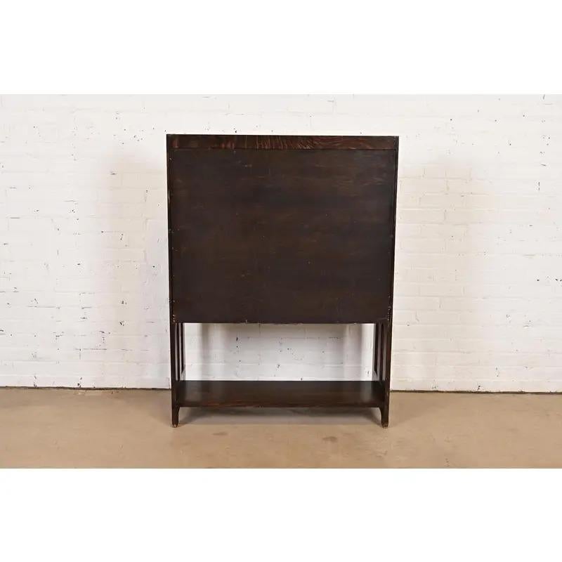 Stickley Brothers Antiker Mission Arts & Crafts Sekretär Eiche, CIRCA 1900 im Angebot 7
