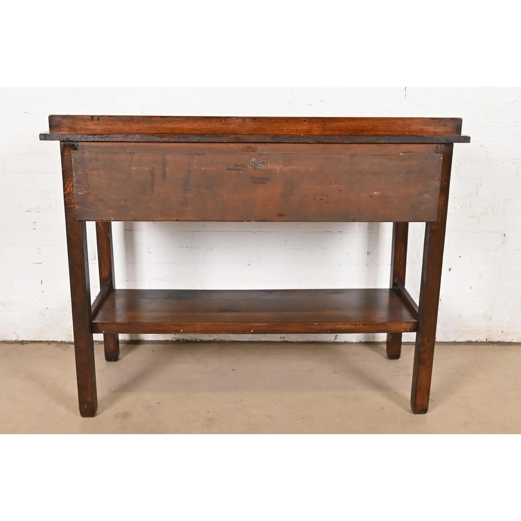 Service de buffet Mission en chêne Arts & Crafts de Stickley Brothers en vente 5