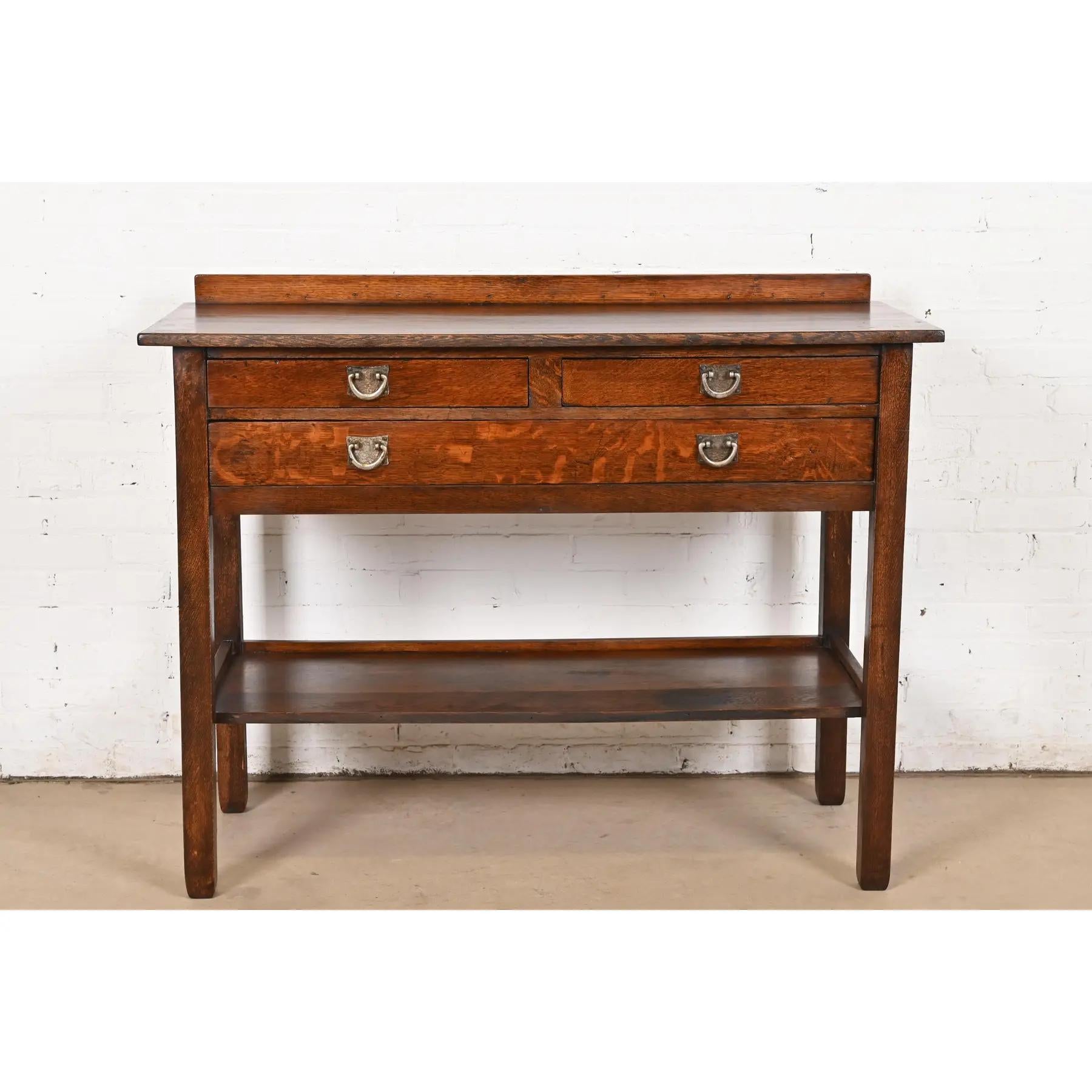 Américain Service de buffet Mission en chêne Arts & Crafts de Stickley Brothers en vente
