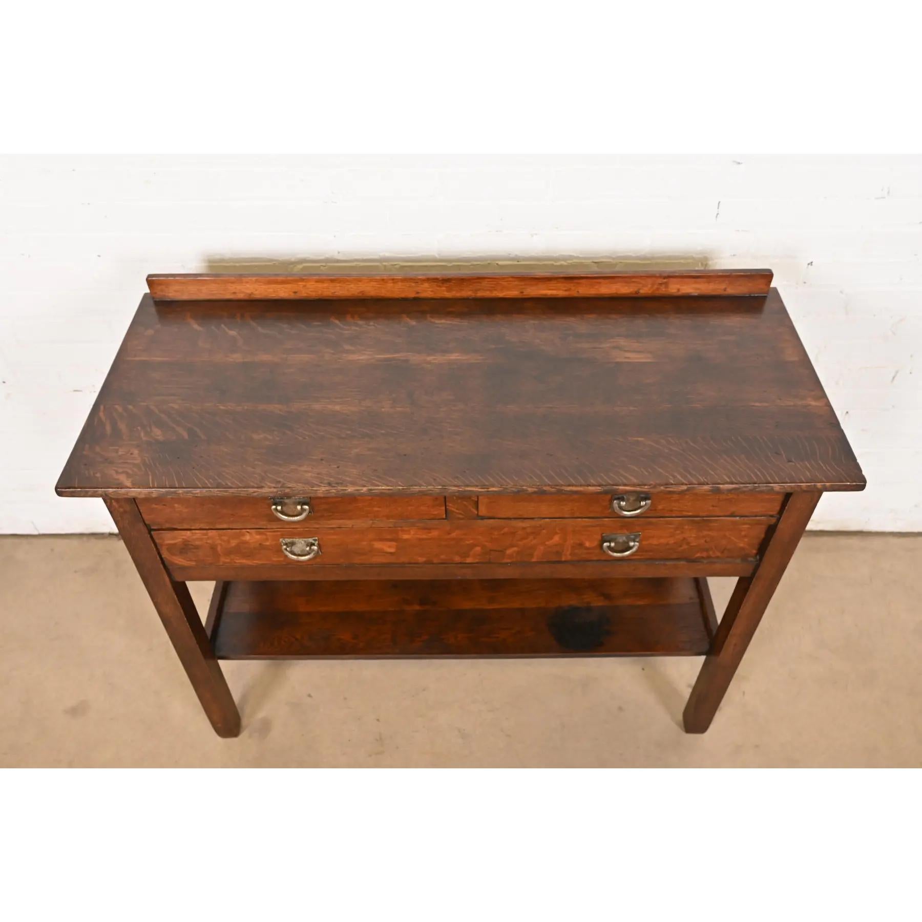 Service de buffet Mission en chêne Arts & Crafts de Stickley Brothers en vente 3