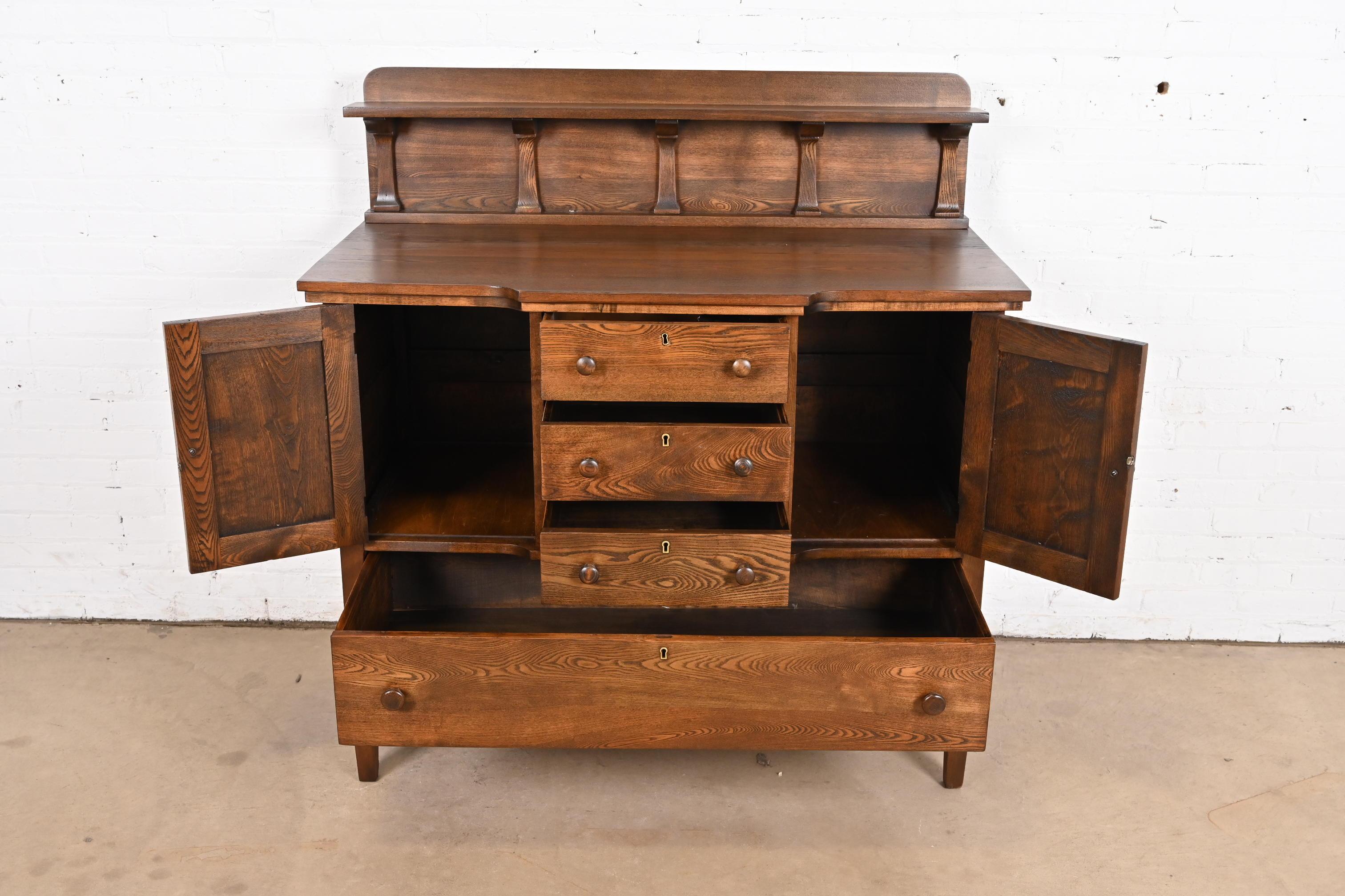 20th Century Stickley Brothers Antique Mission Oak Arts & Crafts Sideboard, Newly Refinished