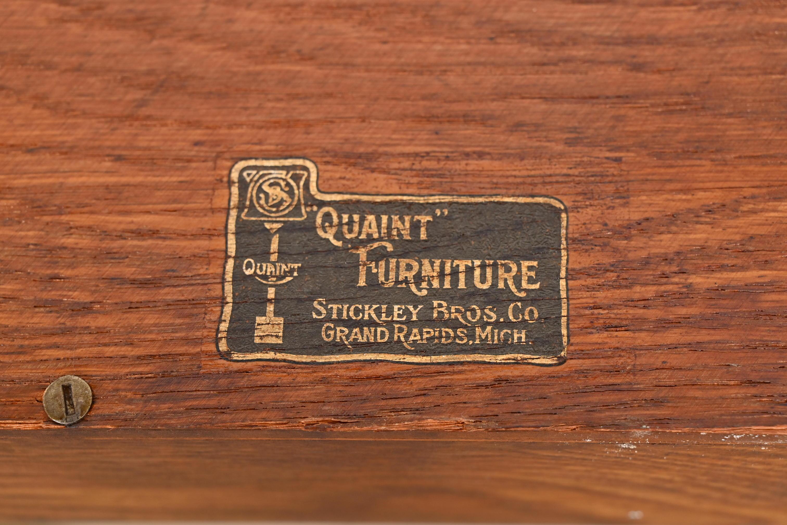 Stickley Brothers Antique Mission Oak Arts & Crafts Writing Desk, Circa 1900 For Sale 1
