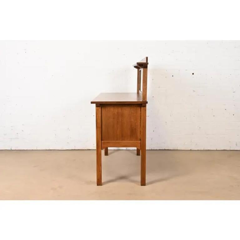 Stickley Brothers Antique Mission Tiger Oak Arts & Crafts Sideboard or Bar Cabin For Sale 3