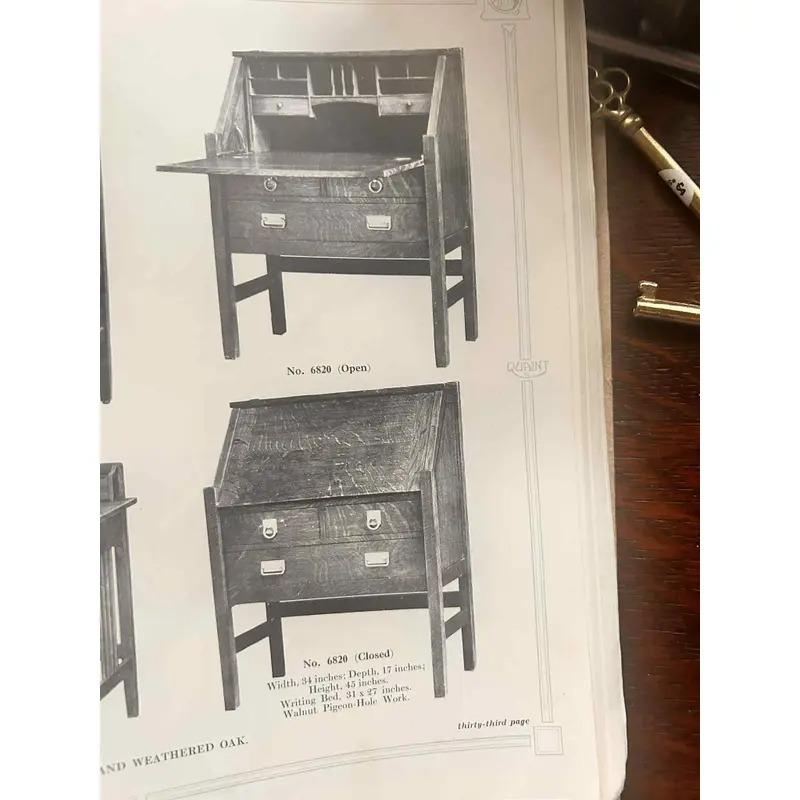 Stickley Brothers Scrivania antica in Oak Arts & Crafts, CIRCA 1900 in vendita 7