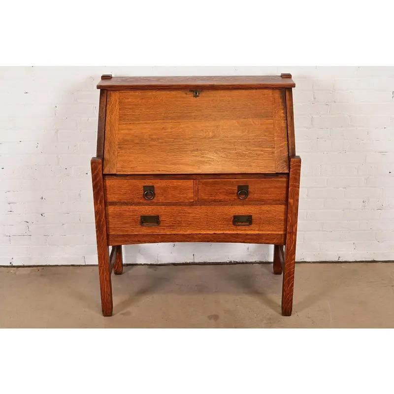 Americano Stickley Brothers Scrivania antica in Oak Arts & Crafts, CIRCA 1900 in vendita