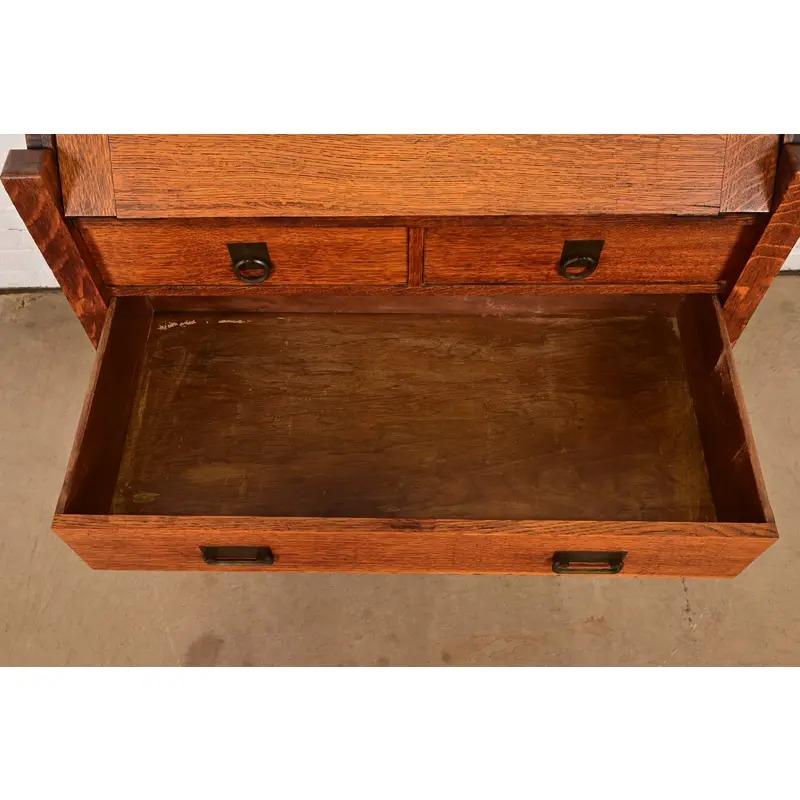 Stickley Brothers Scrivania antica in Oak Arts & Crafts, CIRCA 1900 in vendita 2