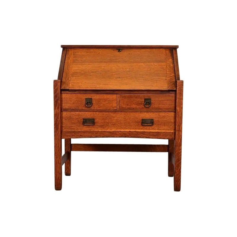 Stickley Brothers Scrivania antica in Oak Arts & Crafts, CIRCA 1900