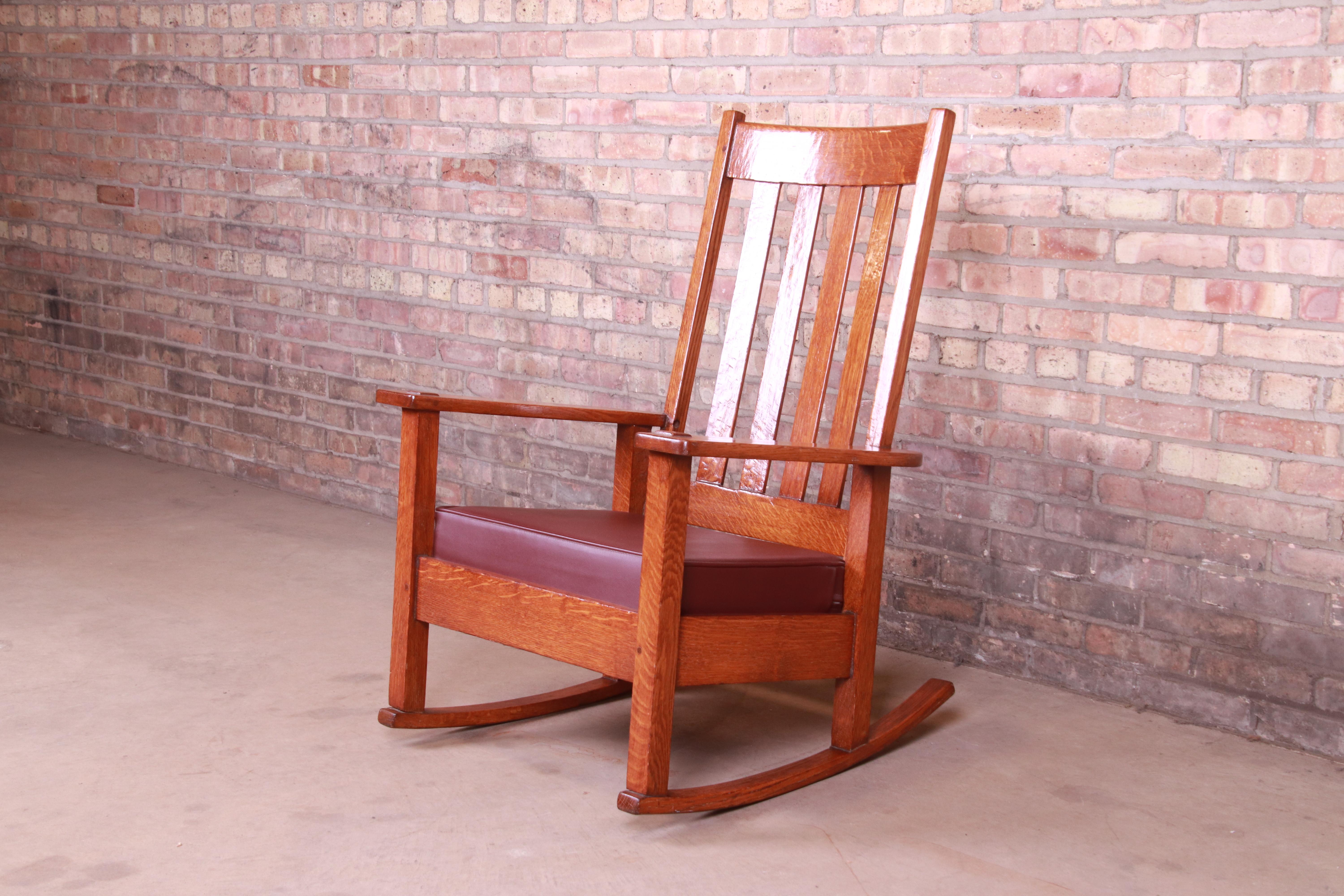 vintage stickley rocking chair