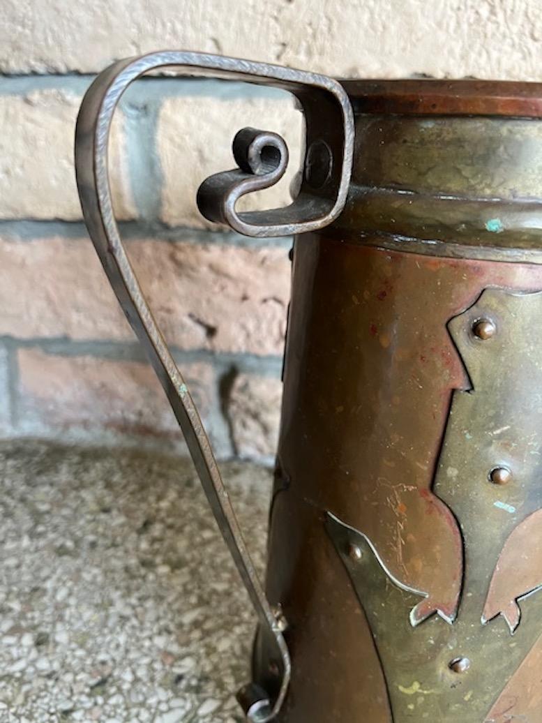 Stickley Brothers Copper Oversized Loving Cup/ Vase In Good Condition For Sale In West Palm Beach, FL