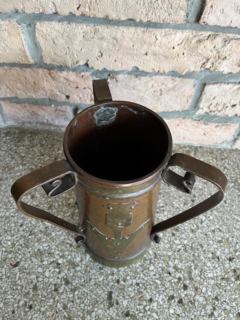 Cuivre Stickley Brothers Copper Oversized Loving Cup/ Vase en vente
