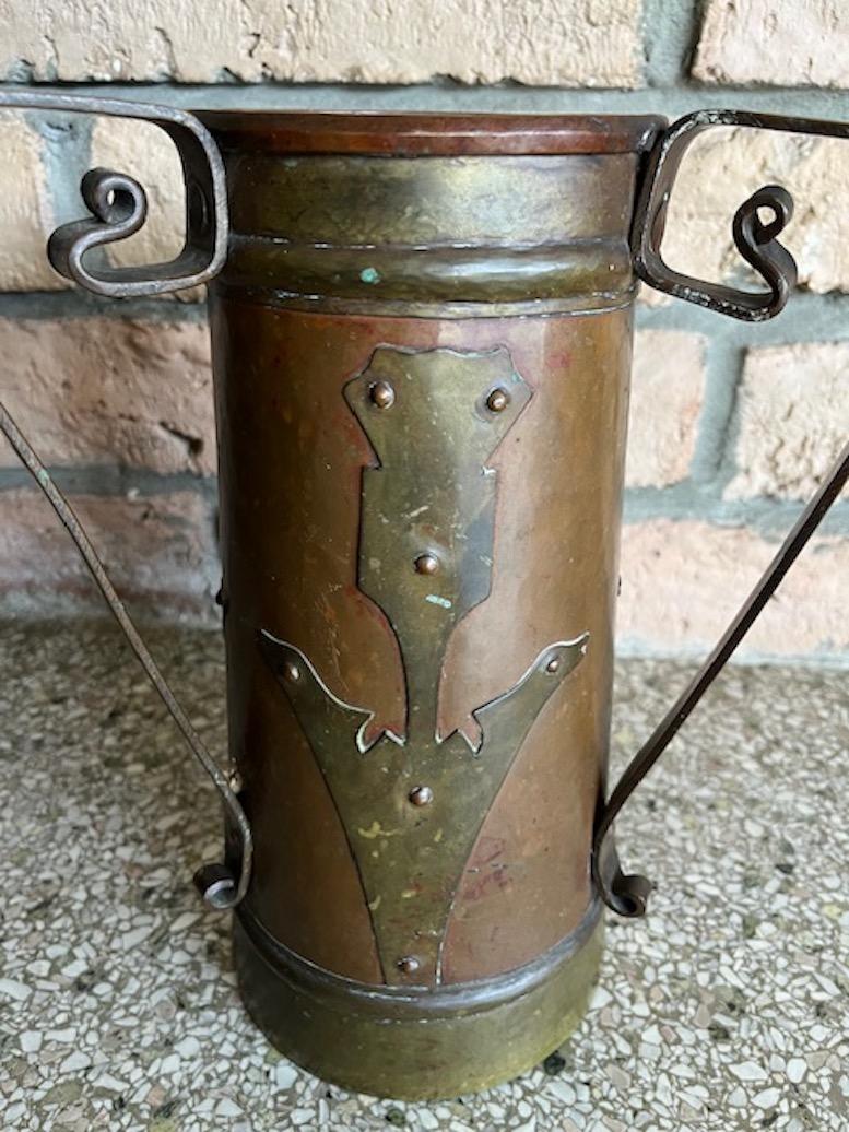 Stickley Brothers Copper Oversized Loving Cup/ Vase For Sale 2