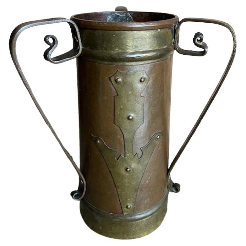 Stickley Brothers Kupfer- Loving Cup/Vase in Übergröße, Loving Cup